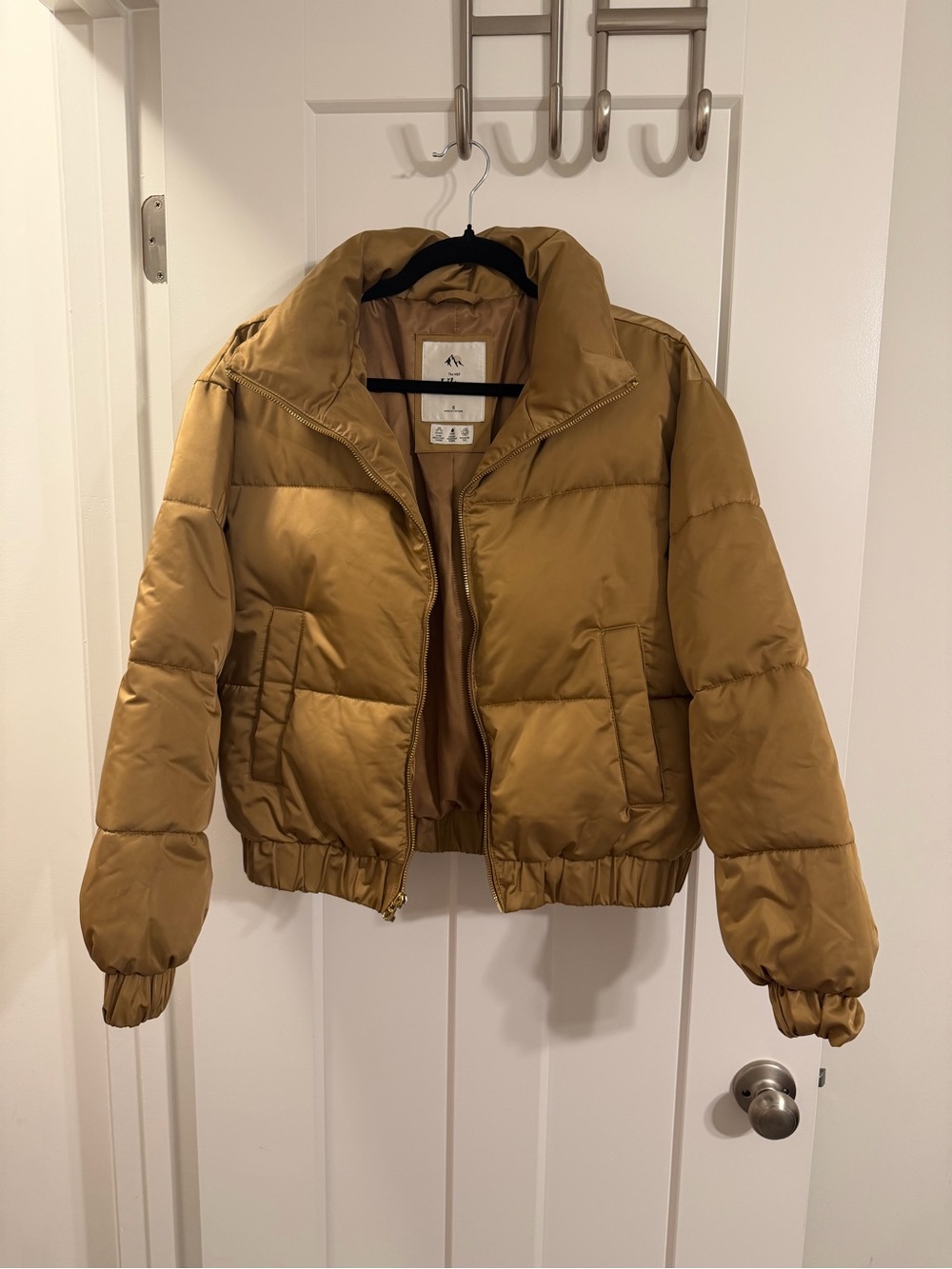 Abercrombie & Fitch Mustard Puffer Jacket